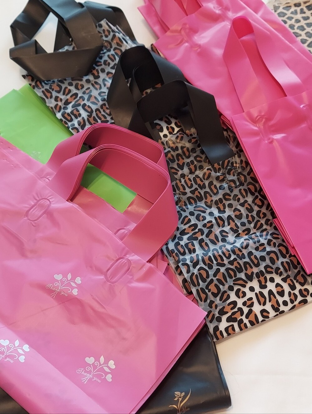NWOT Plastic Bags-Bundlr-Handles,+ Paper Sacks- Variety Sizes,Colors-See Details